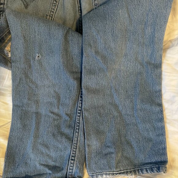 LEVI'S 31” Orange Tab Red Paisley Patchwork Jeans - Picture 9 of 11